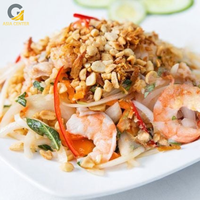 Gỏi Hải Sản Tôm Thịt & Bánh Phồng Tôm