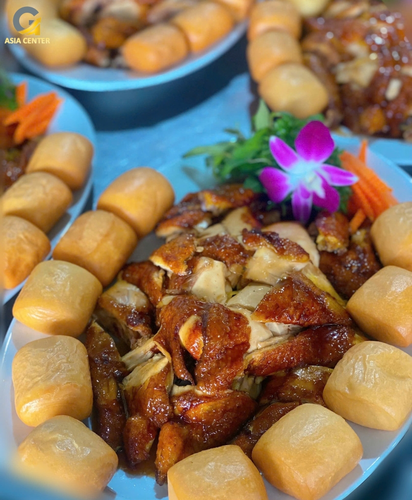 Gà nướng bánh bao