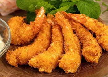 Tôm Viên Chiên Cốm + Xốt Tỏi Nướng